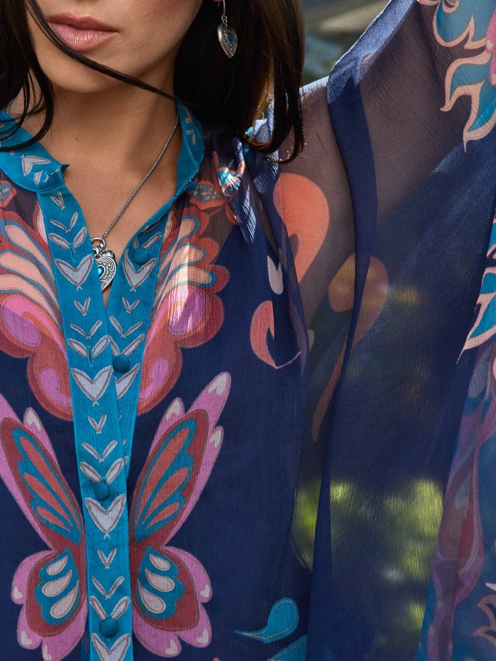Jade by Johnny Was Katia oversized Silk Blouse - Picture 5 of 9